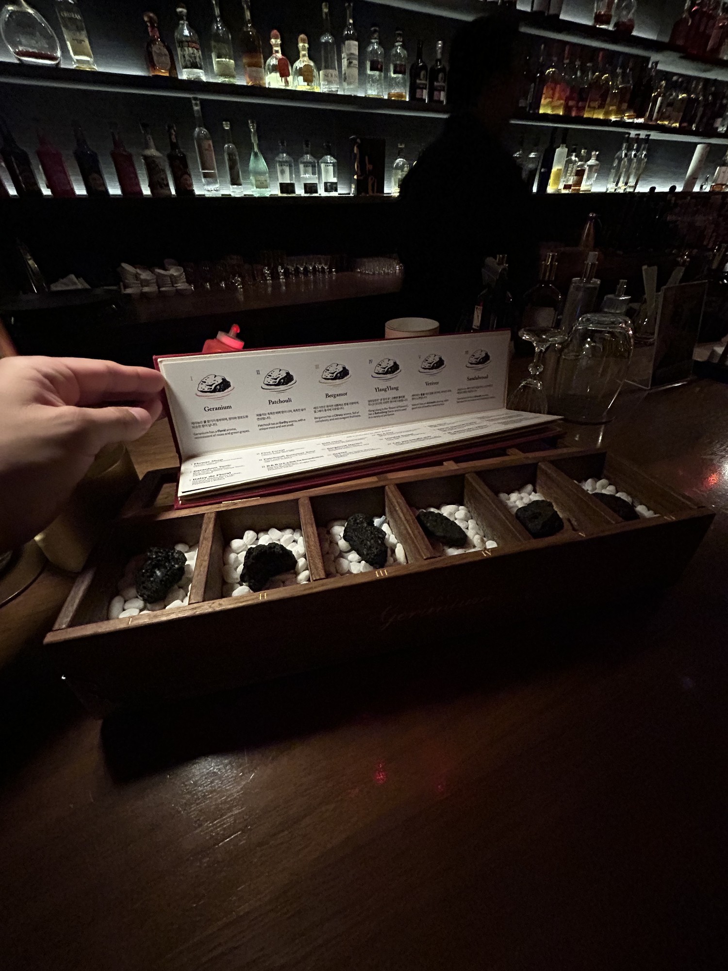 Bar Geranium scent menu